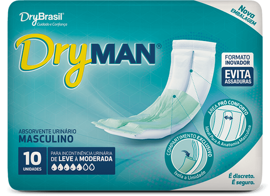 Absorvente Dry Man 10Un Incontinencia Masc